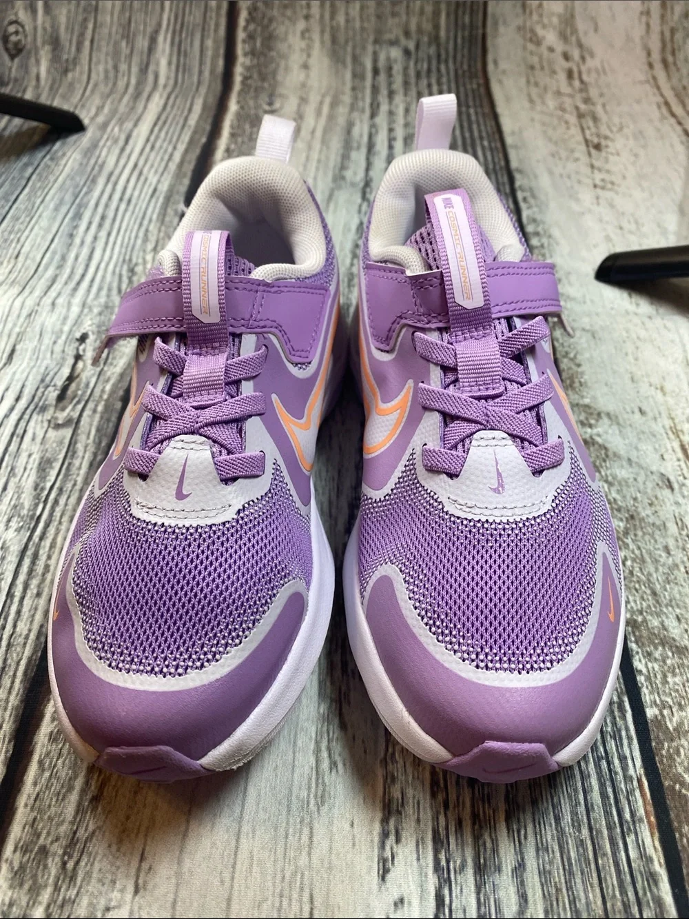 Nike Cosmic Runner Toddler Running Shoes Purple/Peach Hook & Loop Size 13C